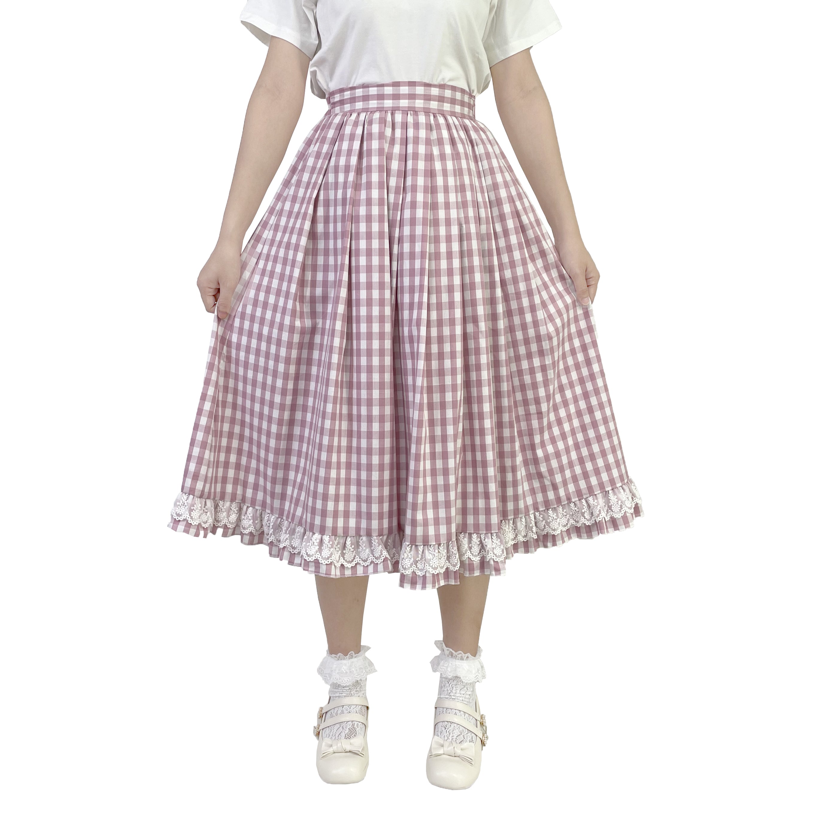New fashion casual all-match pleated skirt for ladies